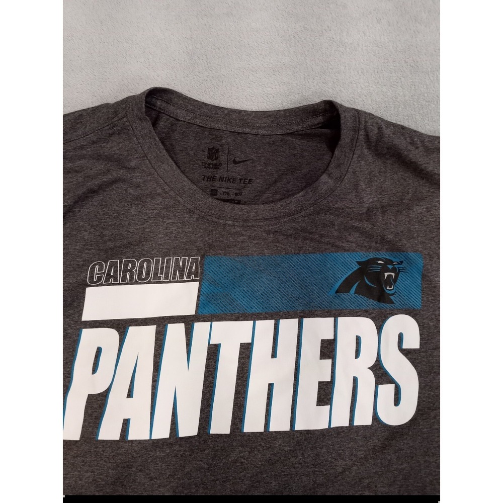 Carolina Panthers NFL Nike Dri-Fit Short Sleeve T Shirt Men's Size 2XL XXL Gray